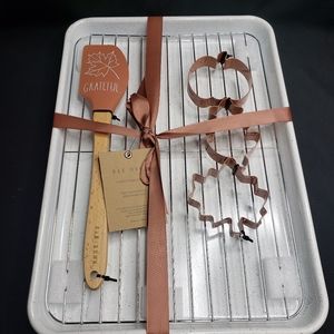 Rae Dunn Fall Grateful 6pc Baking Set Metal Sheet Pan